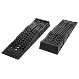 2 Stück Auffahrrampen für PKW & Wohnmobil 3t Belastung 70x20x8cm Bordsteinrampe mit...