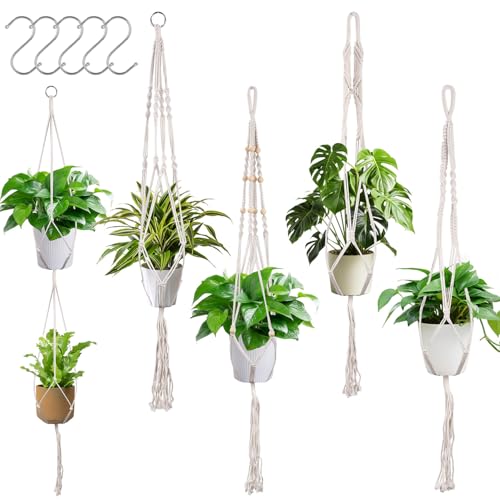 Cexovo Juego de 5 Macetas Colgantes para Colgar Planta Suspensión...