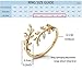 HNMZZPL Adjustable S925 Sterling Silver Ring for Women,Branch Leaves Band Stacking Finger Ring,Paved Cubic Zirconia Stone Stackable Open Ring (gold)