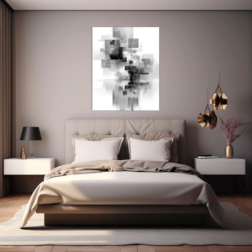 Peintures murales abstraites avec cadre pour décoration raffinée