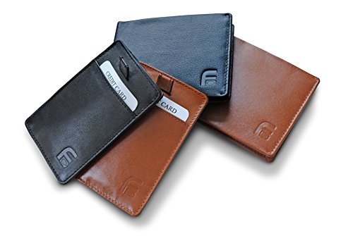 RFID Blocking Men's BiFold Wallet - Genuine Deluxe Black Leather, ID Theft Protection3