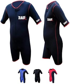 RAD Sweat Suit Neoprene Weight Loss Sauna Suit Workout Fitness Slimming Shorts Gym Training (Black, XL)