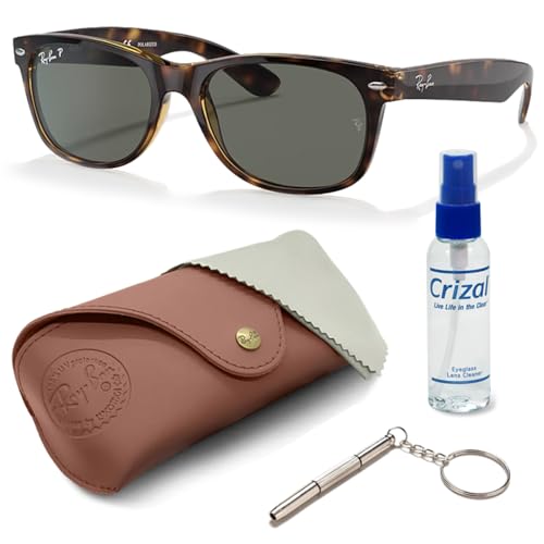 Ray-Ban RB2132 NEW WAYFARER Classic Square Unisex High Bridge Fit Sunglasses-Eyewear Kit-PREMIUM BUNDLE
