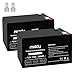 Miady 12V 7Ah Rechargeable Sealed Lead Acid Battery (2 Pack)
