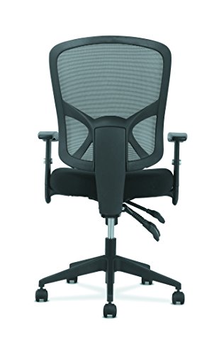 Image of HON Sadie Ergonomic Office Chair, Mesh High Back, Height Adjustable Back and Arms,Tilt-Tension Recline Control, Rolling Swivel, Lumbar Support