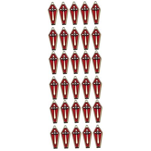 Ciieeo 30 Piezas Cruz Colgante Encantos del Pendiente De Halloween Espeluznantes Hallazgos De Joyería Encantos De Joyería Gótica Encantos Góticos Lápida Sepulcral Versión Coreana Aleación