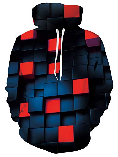 AIDEAONE Felpa con Cappuccio Pullover con Cappuccio e Cappuccio per Uomo e Donna con Cappuccio Multicolore