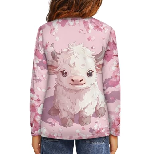 Image of Long Sleeve Shirts for Girls Winter Tops 3-16t Cartoon T Shirts for Fall Clothes
