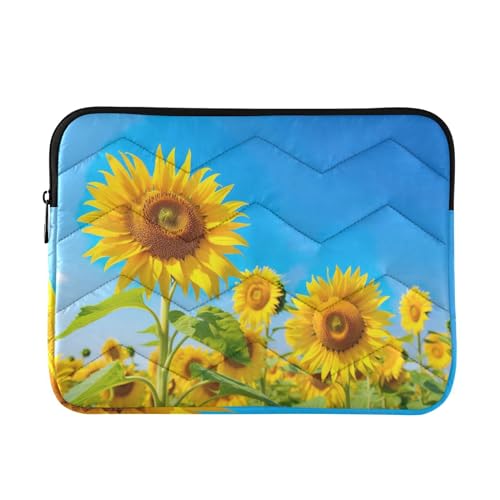 Funda para portátil 13-14 pulgadas campo girasol impermeable
