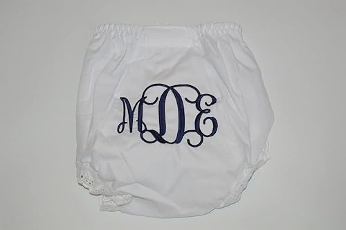 Miniatura 4 de Bloomers personalizados para bebés, cubierta de pañales con monograma, Bloomers de fuente entrelazados, envío rápido