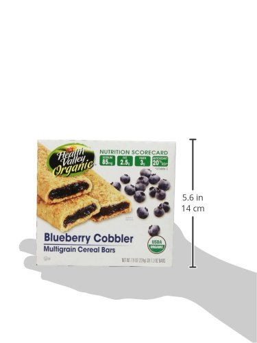 Health Valley Organic Multigrain Cereal Bars, Blueberry Cobbler, 6 Count (Pack of 6)