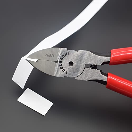 Tooleague Wire Flush Cutters,5 Pcs 6-Inch C-Rv Ultra Sharp Flush Cut Pliers, Heavy Duty Wire Cutters For Crafts,Artificial Flowers,Jewelry Making, Electrical & Any Clean Cut Needs #TOP4