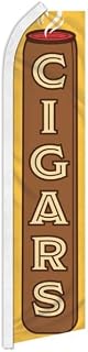 Cigars (Yellow) Swooper Feather Advertising Flag - Great for Businesses, Smoke Shops, Dispensaries