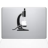 The Decal Guru 1650-MAC-13P-BLA Science Microscope Decal Vinyl Sticker, Black, 13
