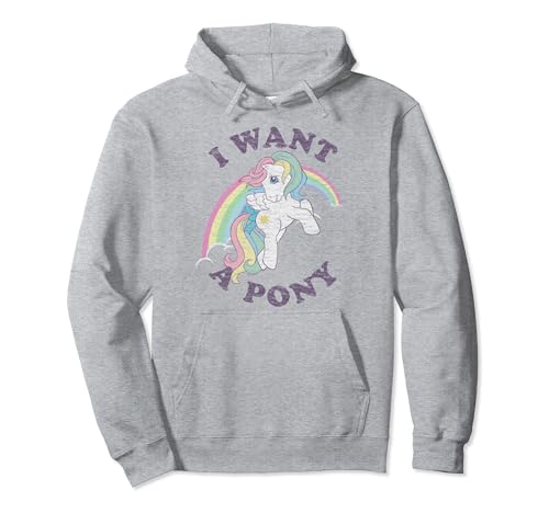 Sweat à Capuche Mon Petit Poney Pullover Chaud et Résistant au Motif Étoile Rétro