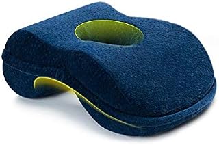 WOWSEA Nap Sleeping Pillow Cushion-Bamboo Charcoal Memory Foam, Slow Rebound, Hollow Design for Face Down Sleeper Back Support, Removable Washable Velvet Cover