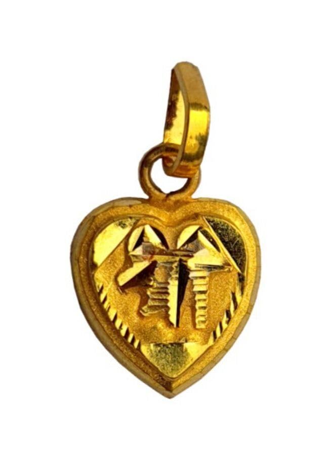 Colgante oro de buen tono 22K para hombre con acabado artesanal de lujo