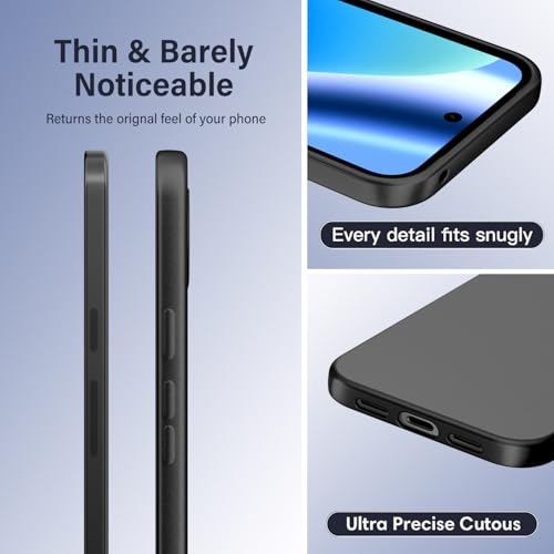 Image of X-level for Google Pixel 10A Case Slim Fit Soft Flexible TPU Phone Cover, Ultra-Thin Light Matte Finish Coating Back Anti-Scratch Shockproof Case for Google Pixel 10A, Black