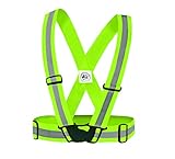 Carabash USA Reflective Vest - Best High Visibility Vest used for Daytime and Nighttime Running Cycling Motorcycle Walking Hiking Bicycle. LightWeight and Elastic Try Risk Free - Neon Green