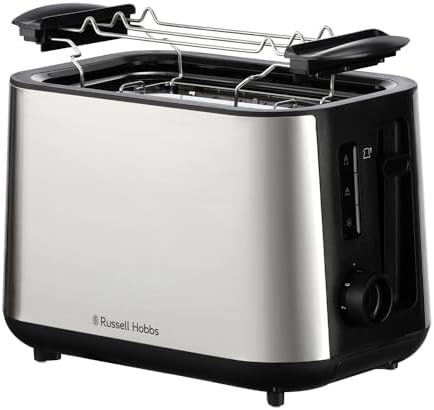 Grille-Pain Russell Hobbs Eden 27371-56 - 2 Fentes Larges, Design Texturé Noir