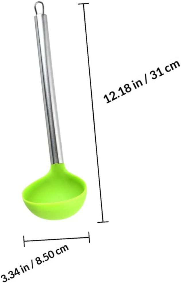 2pcs Silicone Soup Ladles Stainless Steel with Ergonomic Handle