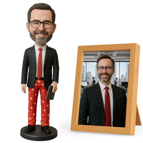 BobbleMy Custom Bobblehead 6/7/8 Inch Personalized Bobblehead Dolls Handmade Figurine