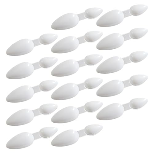 16pcs Medicine Spoon 5ml Reusable, Plastic Spoon for Scooping Protein Powder Measuring Sugar Oil Medicine, White