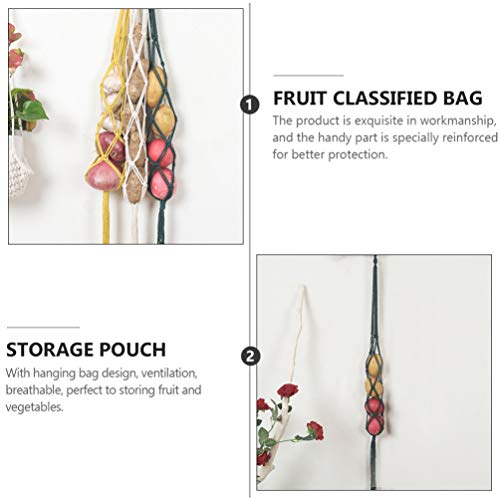 UPKOCH Suspensão Vegetais Sacola de Armazenamento Saco de Rede de Malha Net para Batatas Cebola Alho