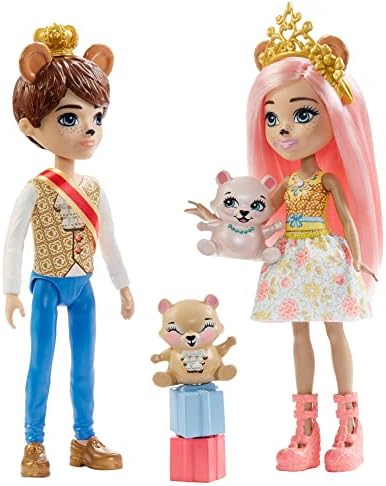 Enchantimals GYJ07 GYJ07-Braylee Bear & Bannon Bear Dolls, Mixed