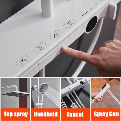 Mitigeur de douche thermostatique à affichage numérique LED - 5