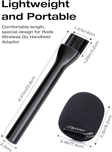 SUNMON Rode Handheld Wireless Mic Stand With Pop Filter, Holder for Wireless Go 2/Pro, DJI Mic 2 - Image 2