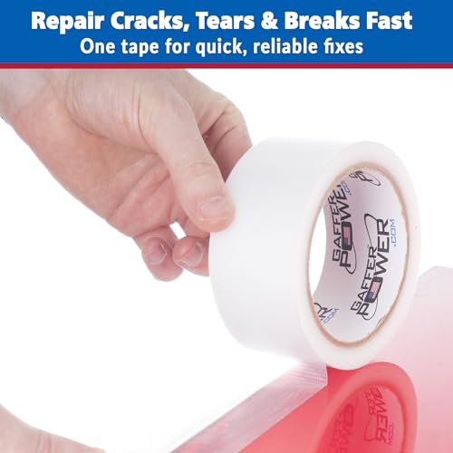 Image of Gaffer Power Clear Repair Tape 2 inch x 20 Yards - Semi-Transparent Waterproof Duct Tape for Discreet Repairs, Sealing & Patching - Heavy Duty, Weather Resistant (Pack of 3)