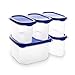 BINO 10-Piece Airtight Stackable Kitchen Storage Container Pantry Set, Blue