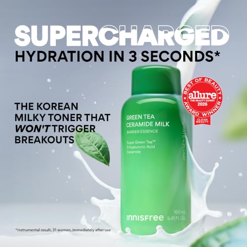 Innisfree Green Tea Ceramide Milk and Seed Skin Toner 160ml - Image 3