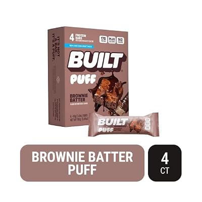 قوالب براوني منفوخة من Built Bars 4 Ct