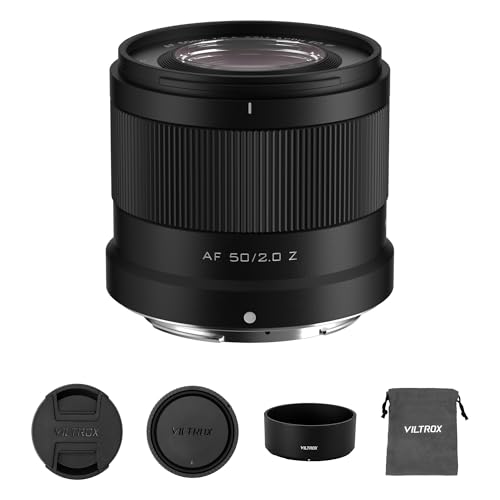 VILTROX AF 50mm F2.0 Air Z Objetivo para Montura Nikon Z, Gran Apertura f/2.0 automático Objetivo Fijo estándar de fotograma Completo Enfoque para Montura Nikon Z Z8 Z9 Z6 Z7 Z7II Z5 Z50 ZF Z30 ZFC