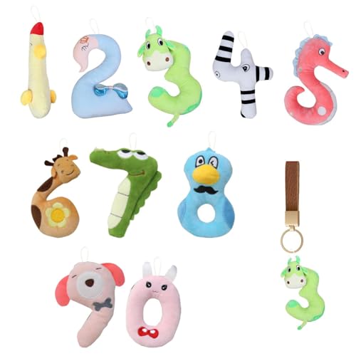 Chiffres en peluche 0 à 9 jouet éveil et décoration table crèche