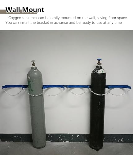 Support mural pour bouteille de gaz avec chaîne en métal robuste