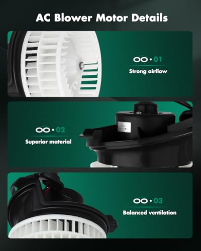 Image of SCITOO 700070 Front AC Heater Blower Motor with Fan Cage | For Chrysler For Pacifica 2004-2008,For Town & Country 2001-2007,For Dodge For Caravan 2001-2007,For Grand Caravan 2001-2007