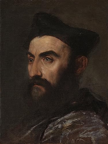 Impression d'affiches Tiziano Vecelli portrait d'un clerc affiche toile 60x90