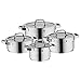 Produktbild WMF Compact Cuisine Vorteils Topfset Induktion 4-teilig, Kochtopf Set mit Glasdeckel, Cromargan Edelstahl poliert, Töpfe Set unbeschichtet, Innenskalierung