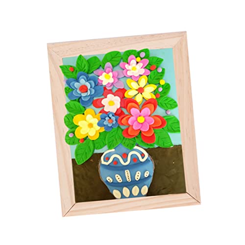 AKOOSY 2個空の木製額縁 絵画展示用フレーム 壁装飾 手作りアート 男の子女の子用描画スタンド 背景 木材使用 装飾 アートクラフト