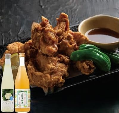 とり天300g×2パック&かぼすのお酒飲み比べA おつまみセット(複数個口で配送)