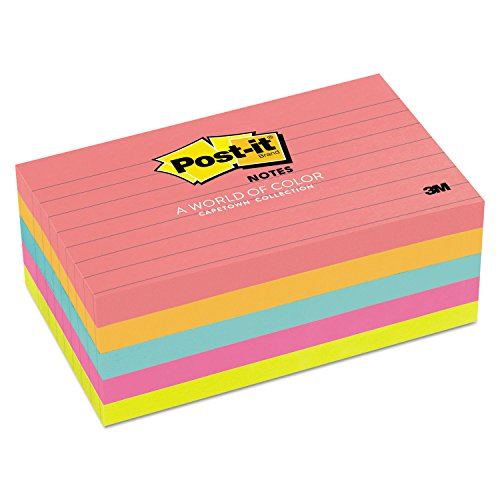 Post-it lignés 3x5 Cape Town 3M 6355AN pour s'organiser au quotidien