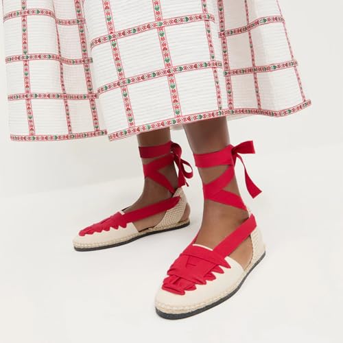Espadrilles for Women Flat Lace Up Fashionable Elegance with Comfort and Classic Dressy Style2