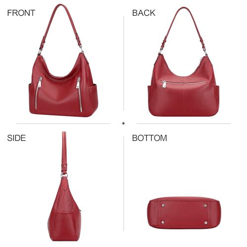 Image of Over Earth Genuine Leather Purses and Handbags for Women Hobo Shoulder Bag Ladies Crossbody Bags Medium
