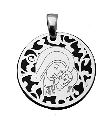 Médaille Vierge chemin néocatecumenal onyx pour la prière quotidienne