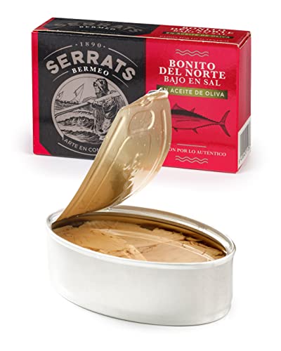 Conservas Serrats - Bonito del Norte BAJO EN SAL en Aceite de Oliva - Lata de 112g
