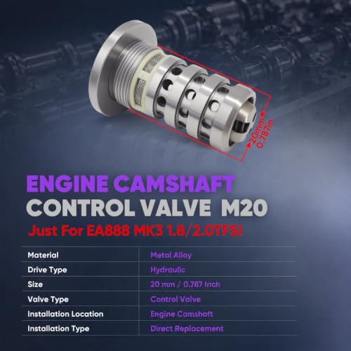 Sprwinautummer Camshaft Control Valve M20/Variable Valve Timing (VVT) Oil Control Valves EA888 MK3 1.8/2.0T 06L109257D 06J109257M 06L109257L Replacement for Audi VW Golf Passat Polo Touran Tiguan by Sprwinautummer - Used condition - Image 2