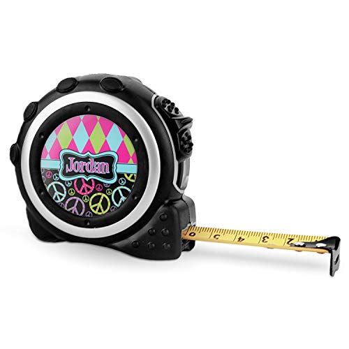 Cinta Métrica Personalizada Harlequin & Peace Signs 16 Ft miniatura 1